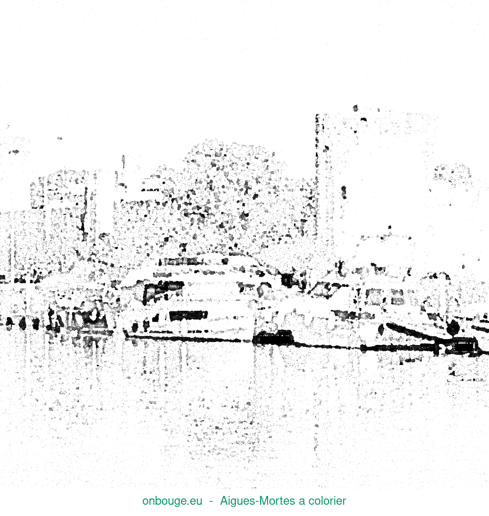 Coloriage d’Aigues-Mortes