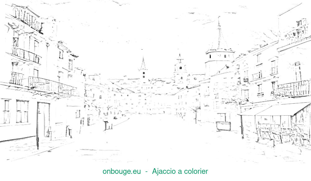 Coloriage d’Ajaccio