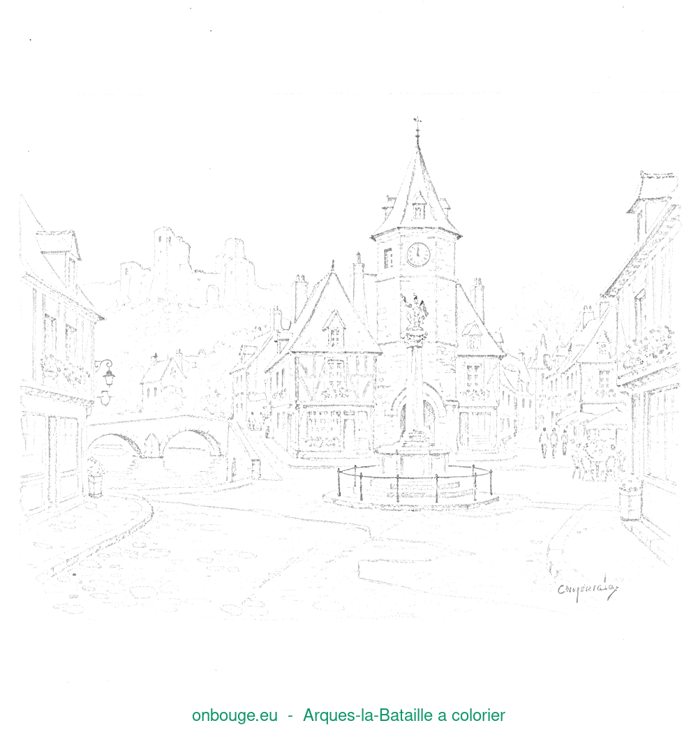 Coloriage d’Arques-la-Bataille
