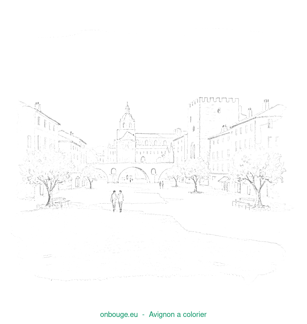 Coloriage d’Avignon