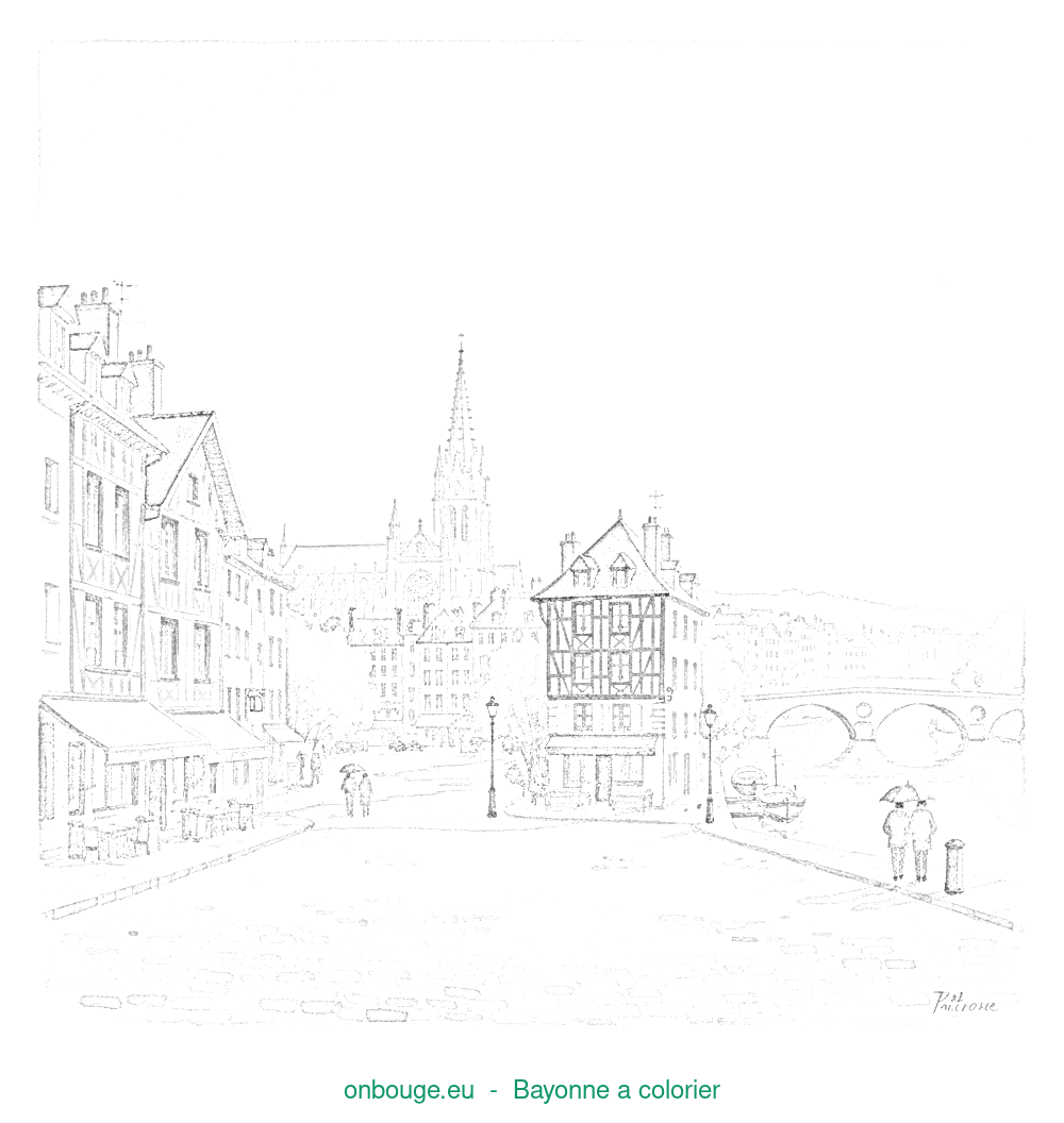 Coloriage de Bayonne