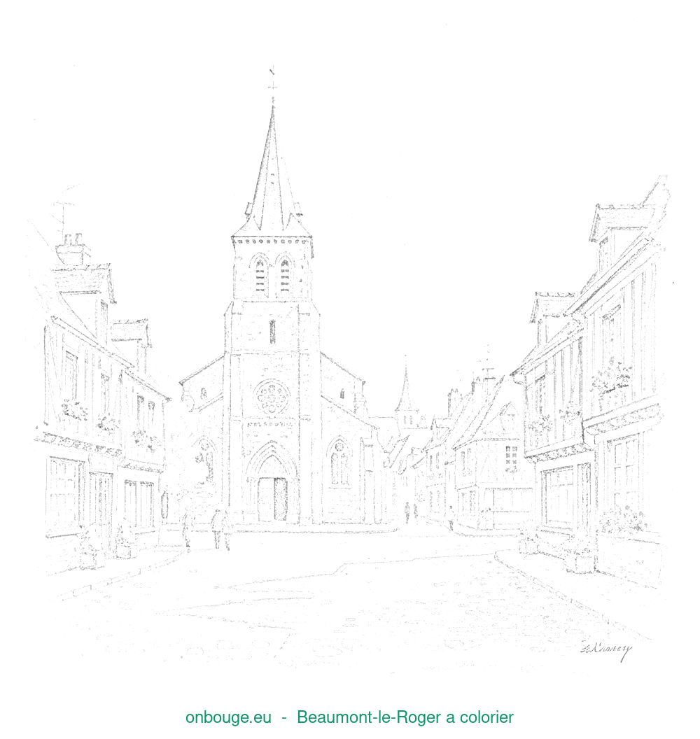 Coloriage de Beaumont-le-Roger