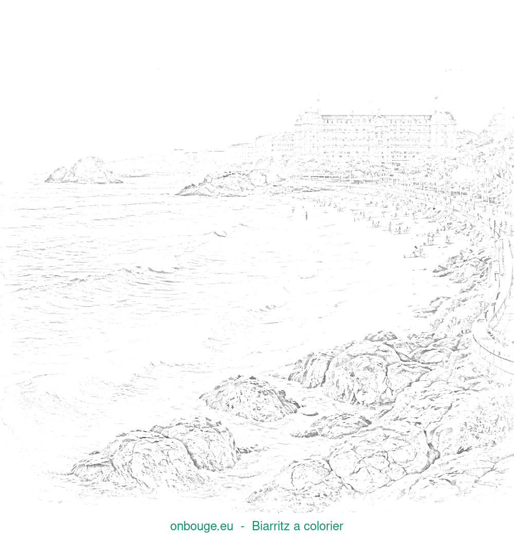 Coloriage de Biarritz