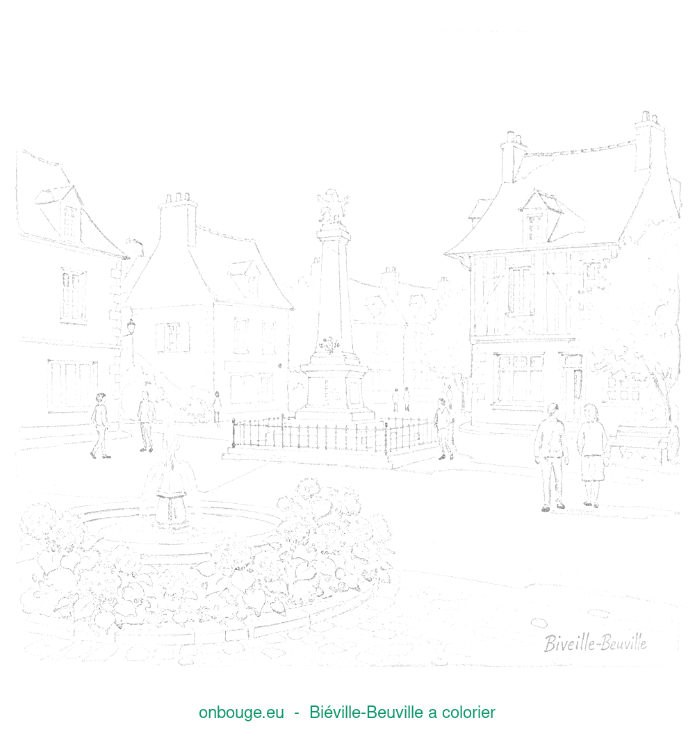 Coloriage de Biéville-Beuville