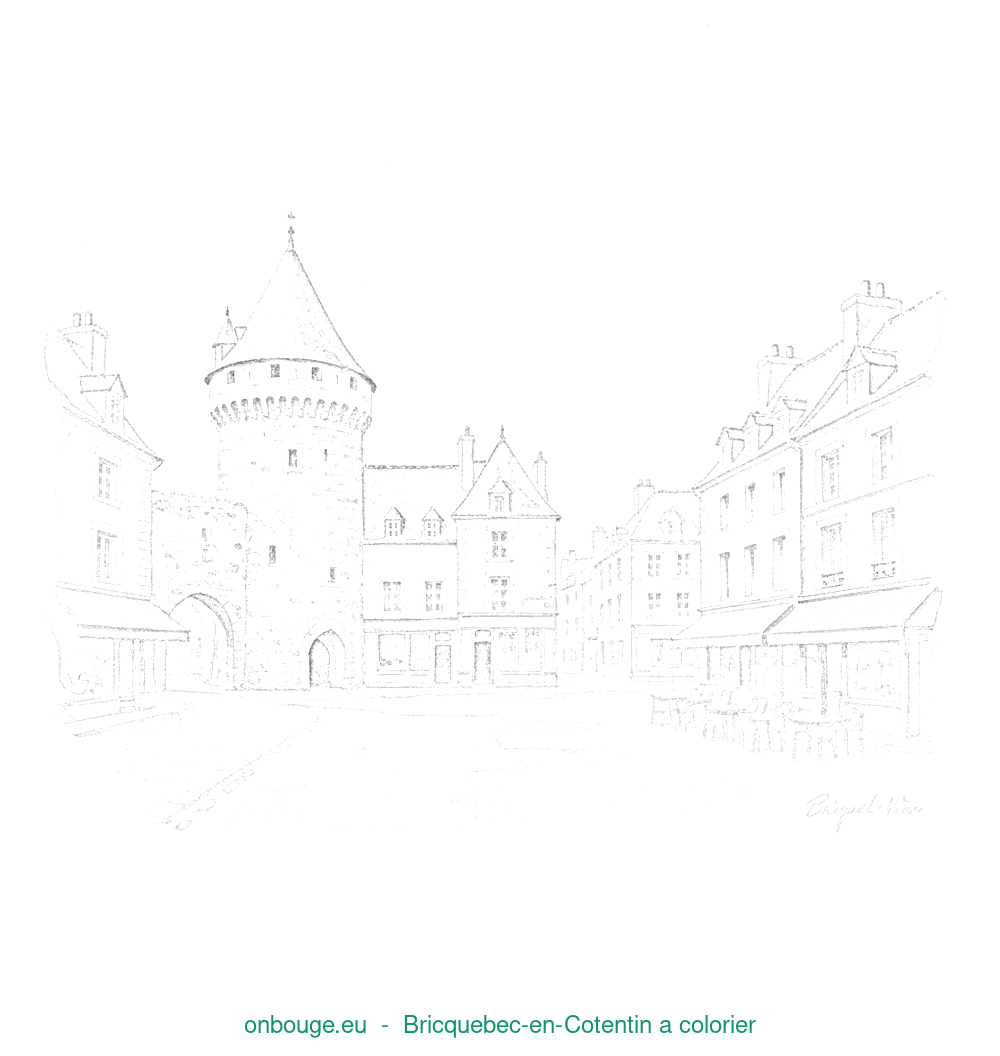 Coloriage de Bricquebec-en-Cotentin