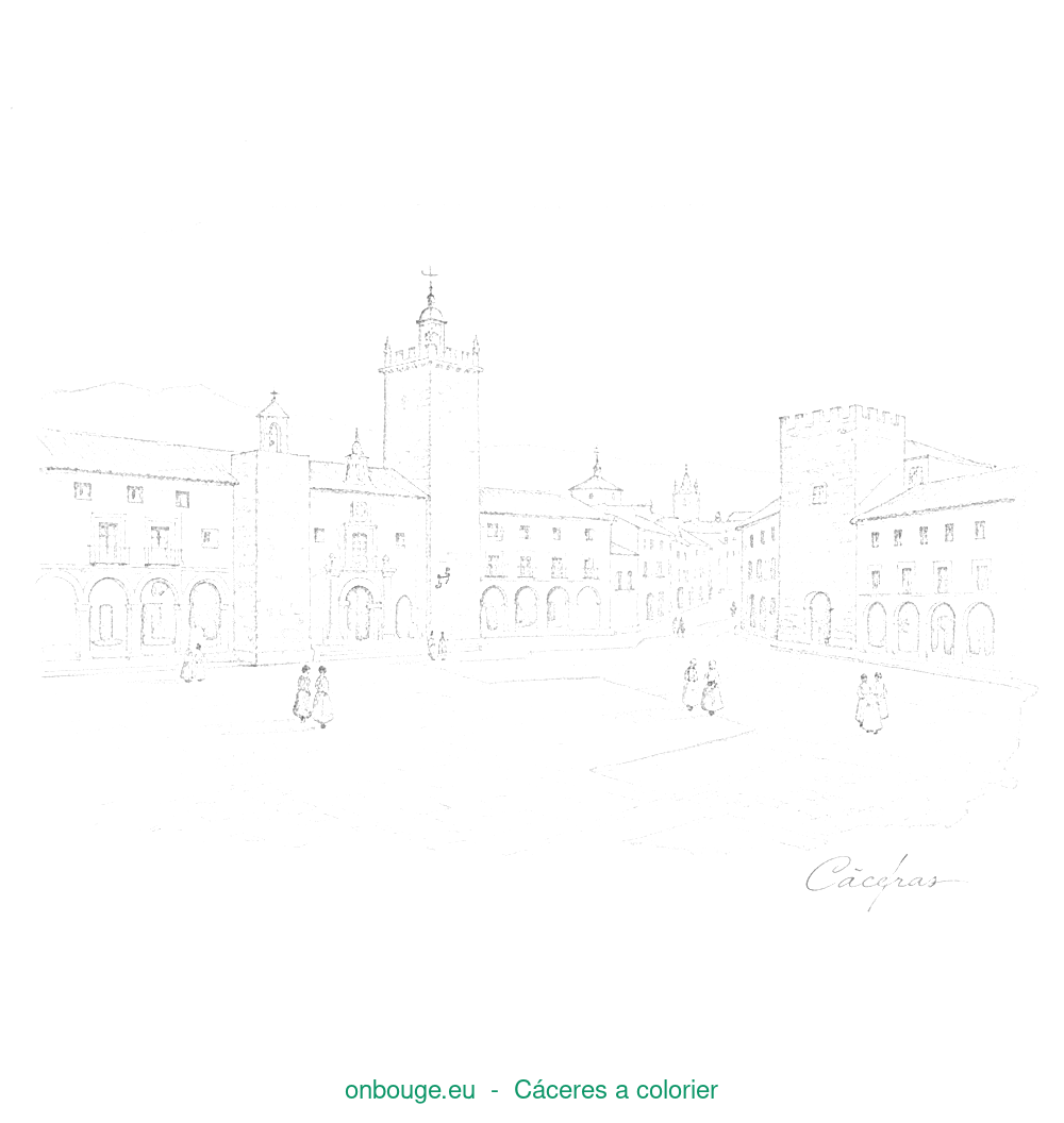 Coloriage de Cáceres