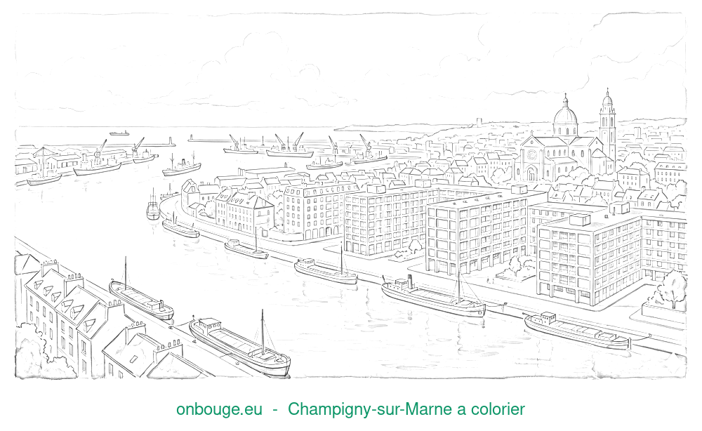 Coloriage de Champigny-sur-Marne
