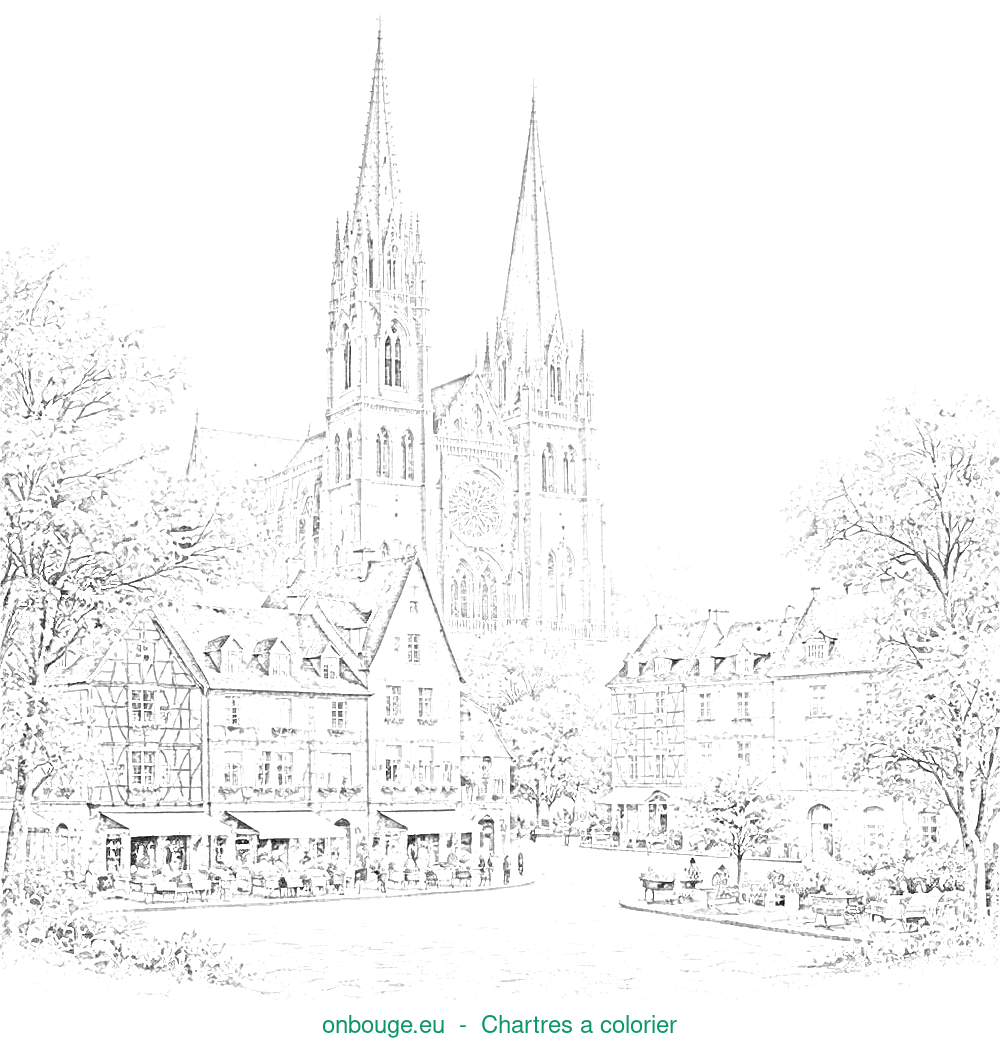 Coloriage de Chartres