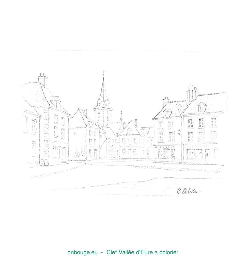 Coloriage de Clef Vallée d'Eure