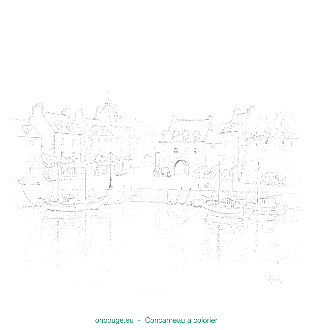 Coloriage de Concarneau