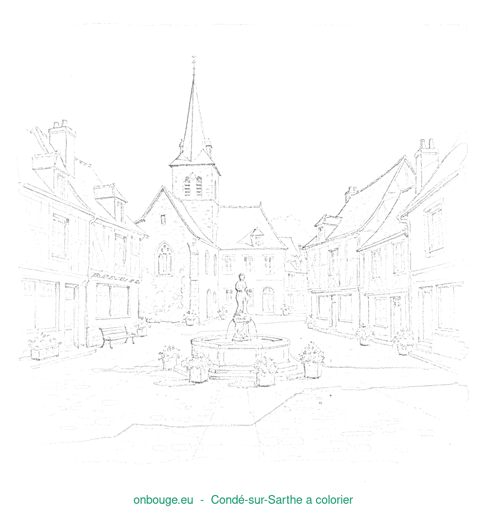 Coloriage de Condé-sur-Sarthe