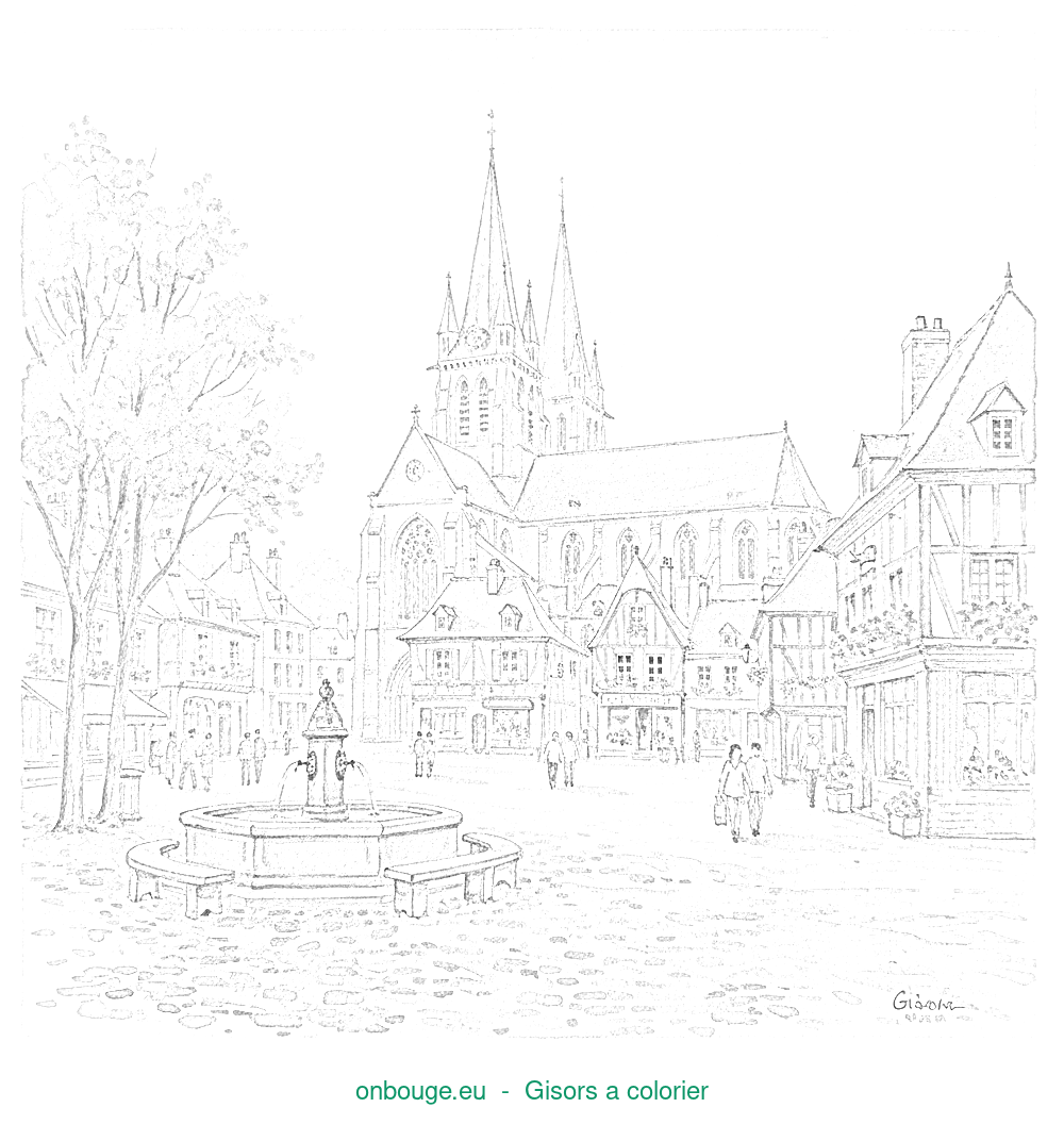 Coloriage de Gisors