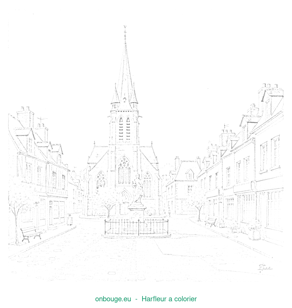 Coloriage de Harfleur