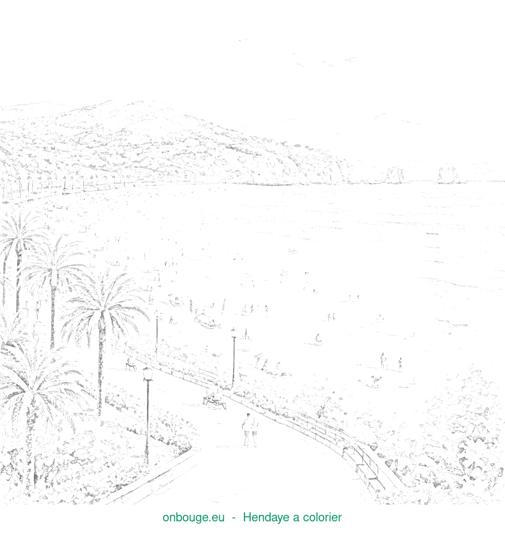 Coloriage d'Hendaye