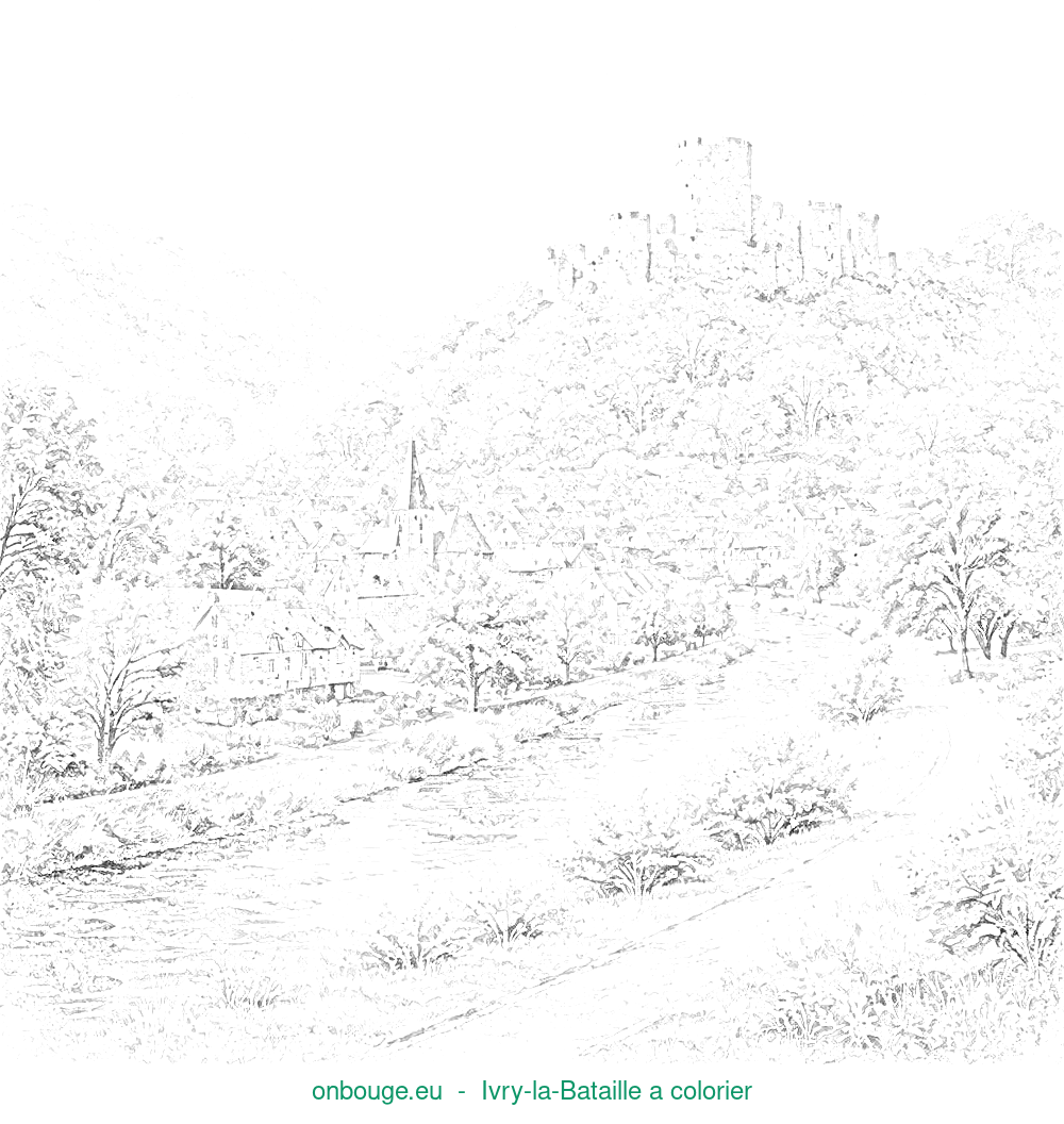Coloriage d’Ivry-la-Bataille