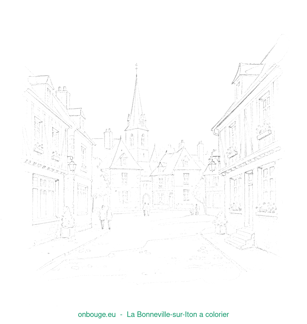 Coloriage de La Bonneville-sur-Iton