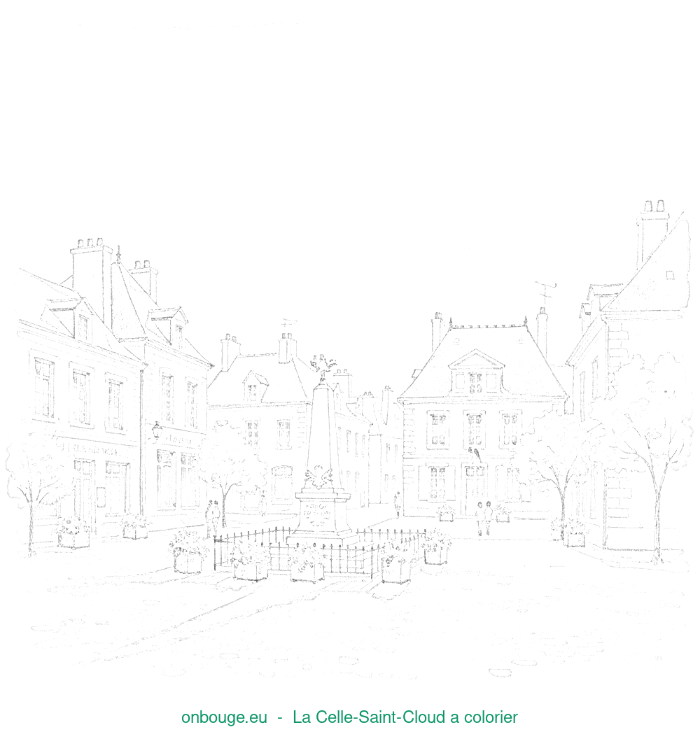 Coloriage de La Celle-Saint-Cloud
