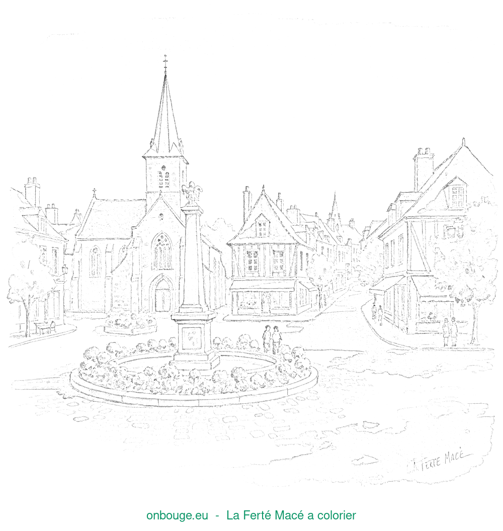 Coloriage de La Ferté Macé