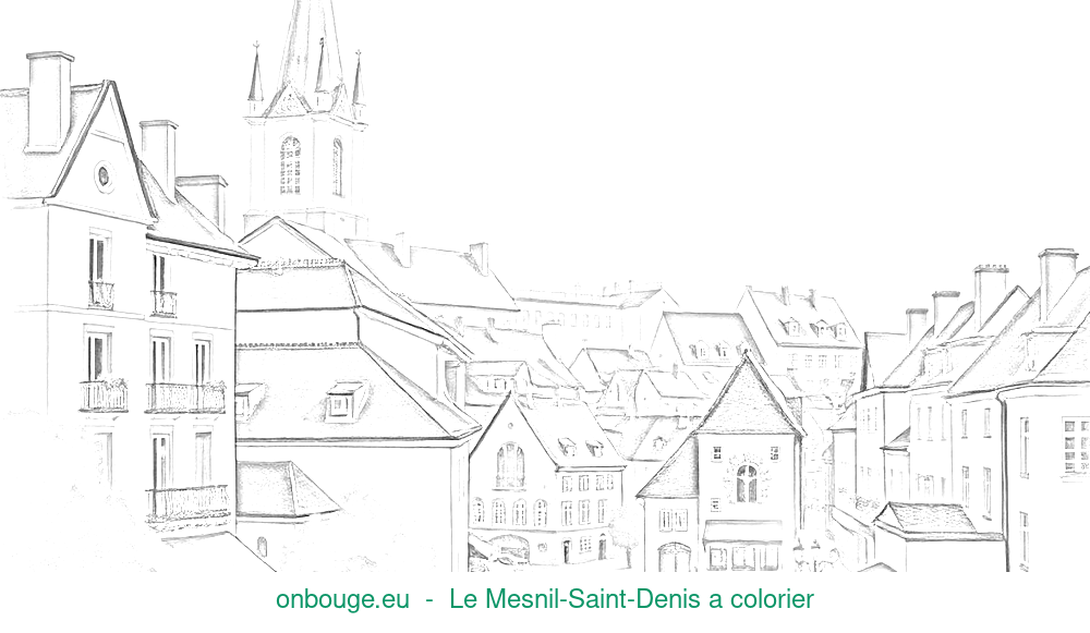 Coloriage de Le Mesnil-Saint-Denis