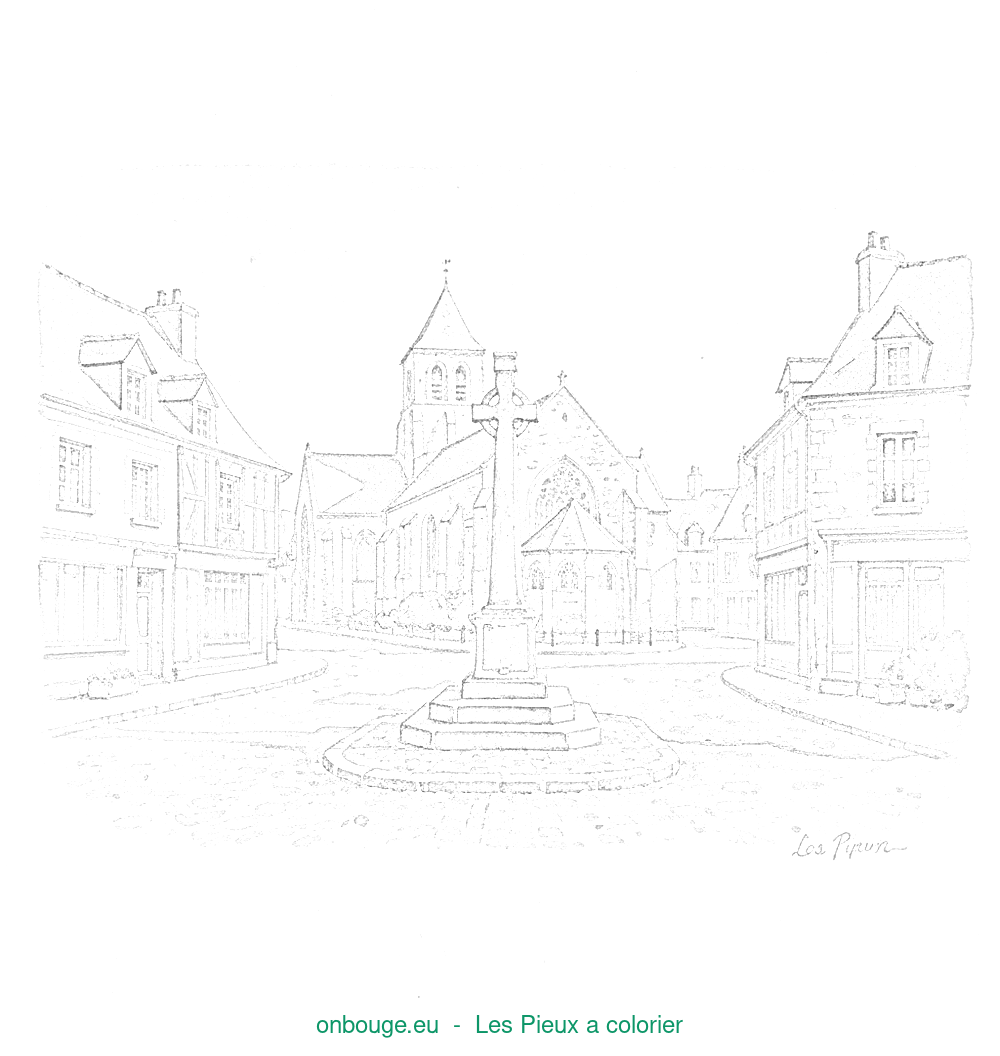 Coloriage de Les Pieux