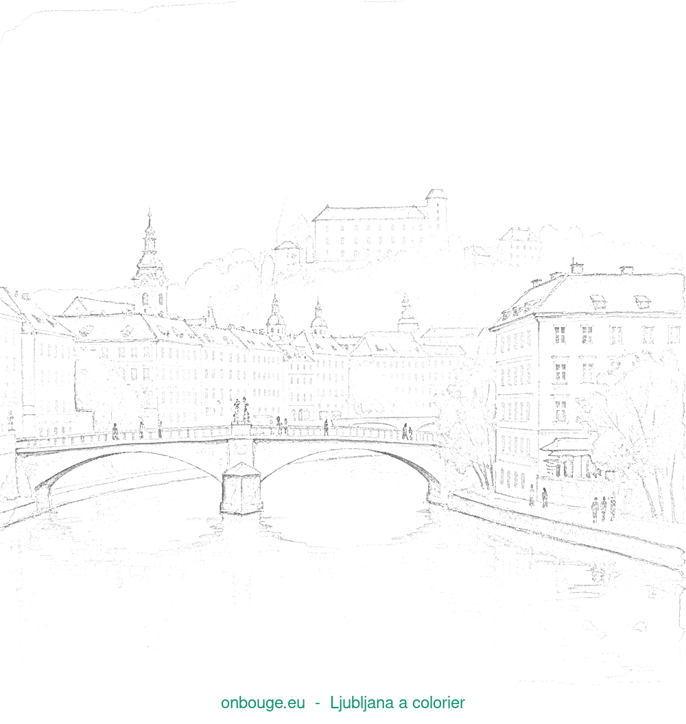 Coloriage de Ljubljana