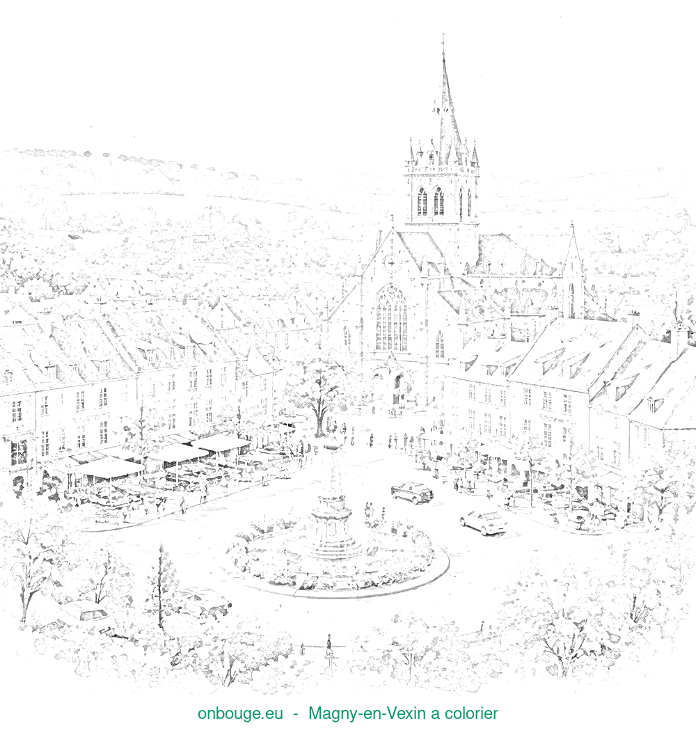 Coloriage de Magny-en-Vexin
