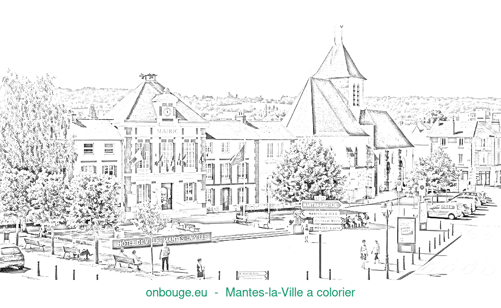 Coloriage de Mantes-la-Ville
