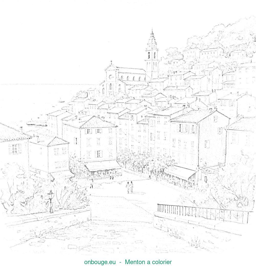 Coloriage de Menton