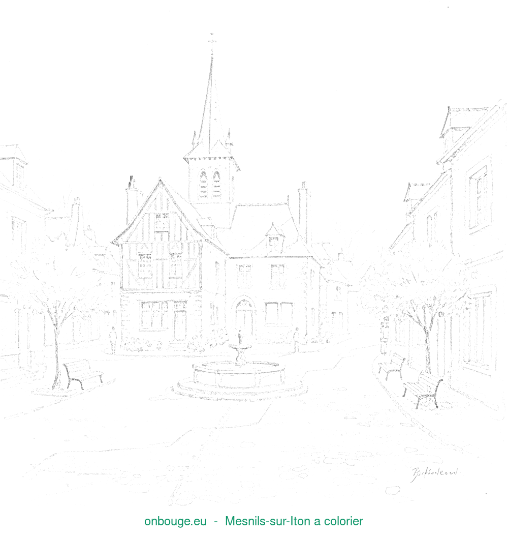 Coloriage de Mesnils-sur-Iton