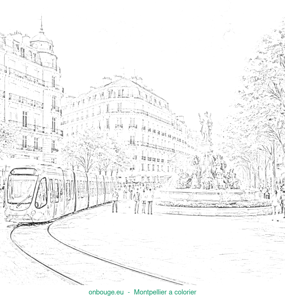 Coloriage de Montpellier