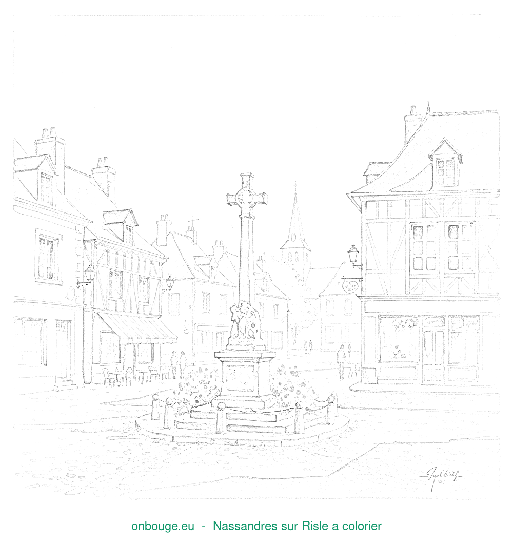 Coloriage de Nassandres sur Risle