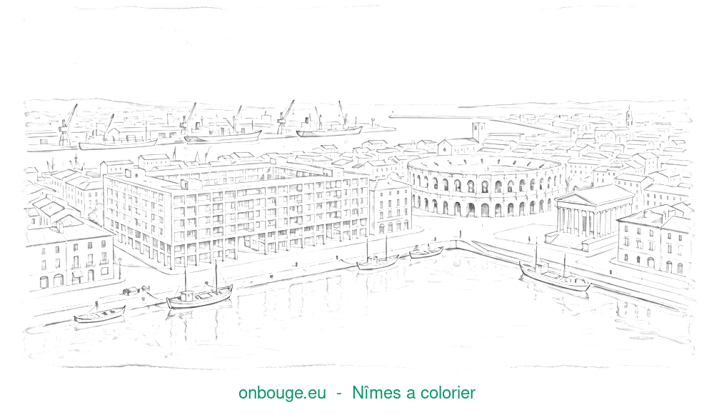 Coloriage de Nîmes