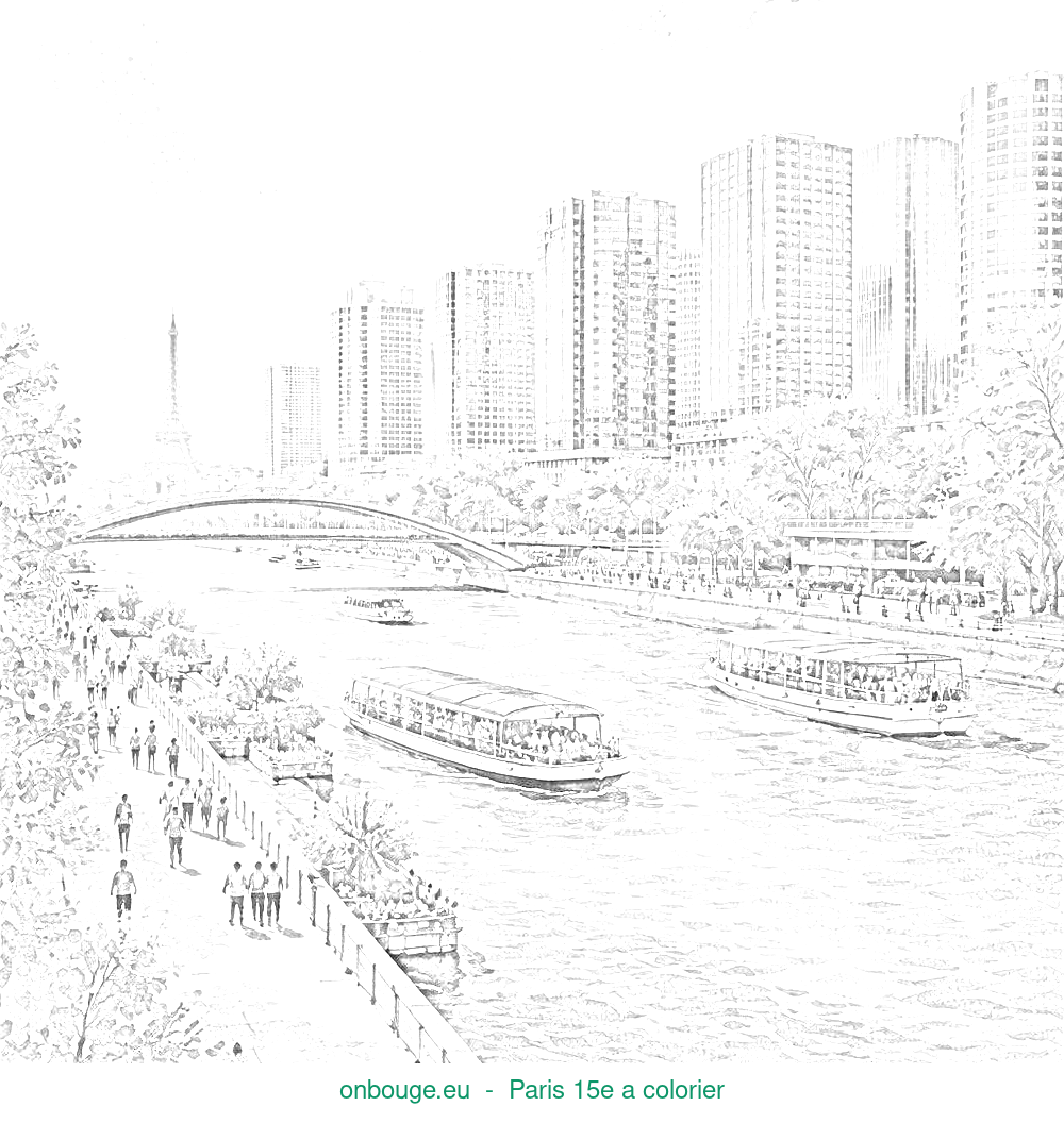 Coloriage de Paris 15e