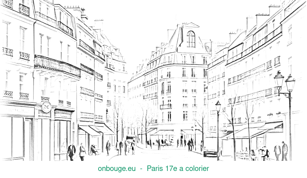 Coloriage de Paris 17e