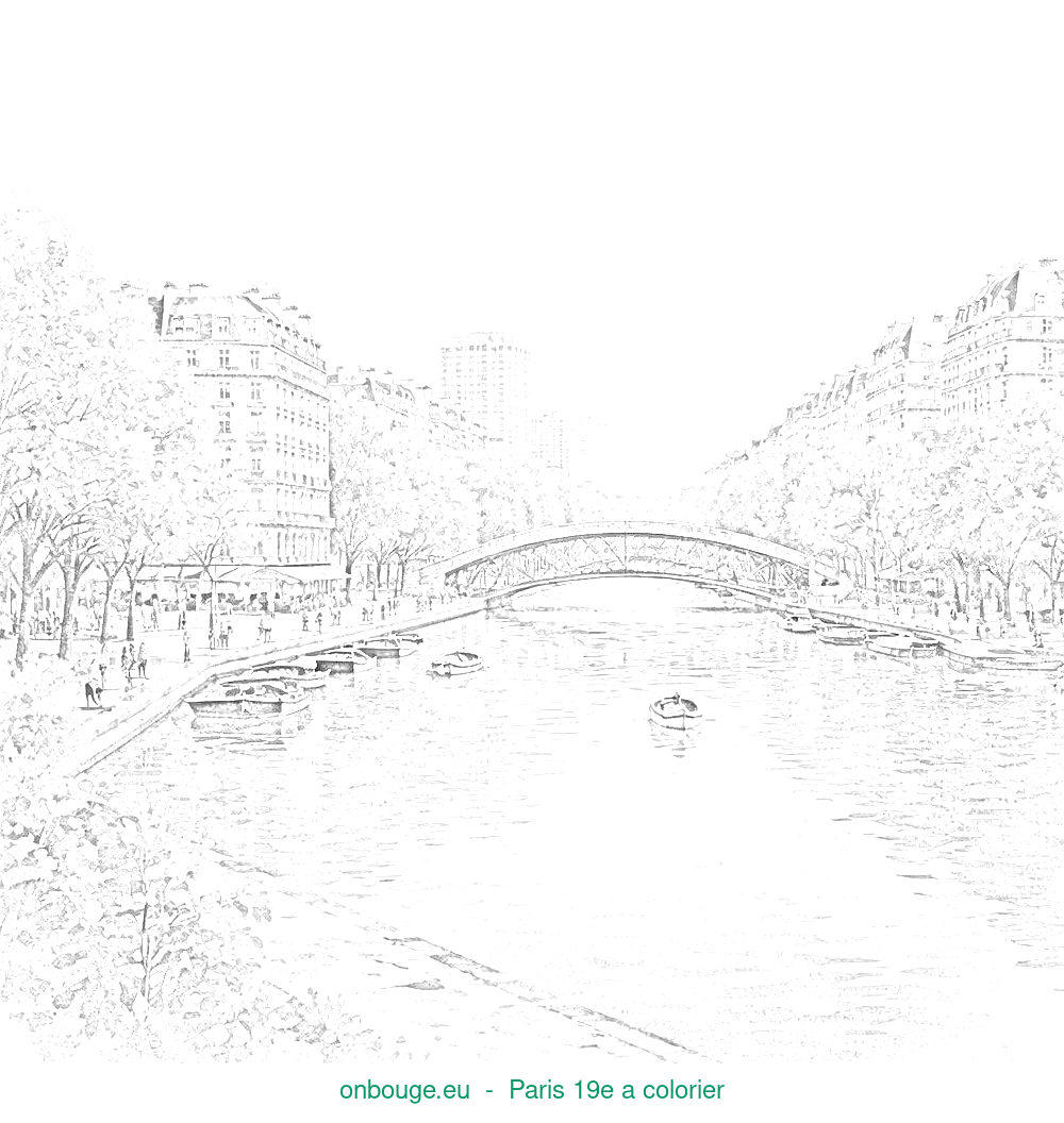 Coloriage de Paris 19e