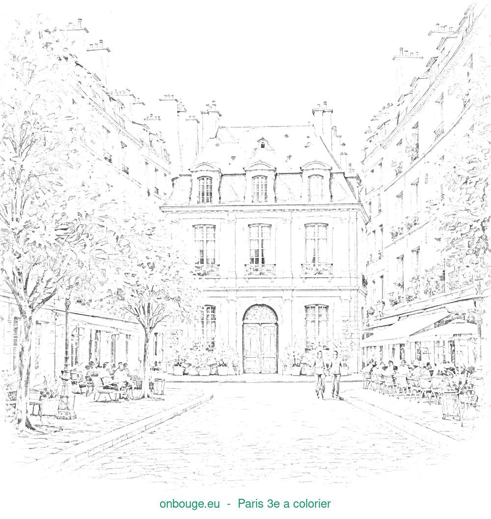 Coloriage de Paris 3e