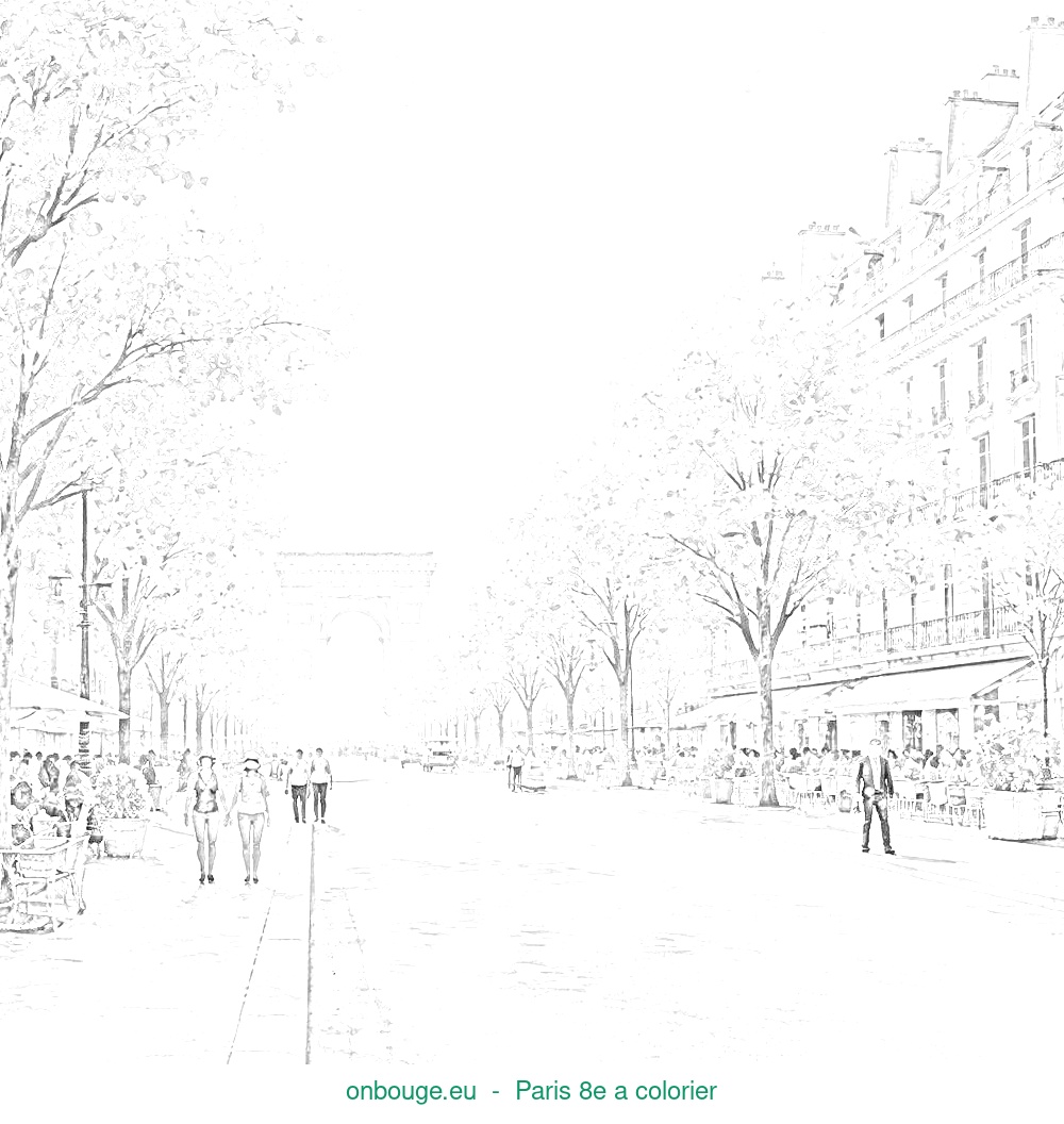 Coloriage de Paris 8e