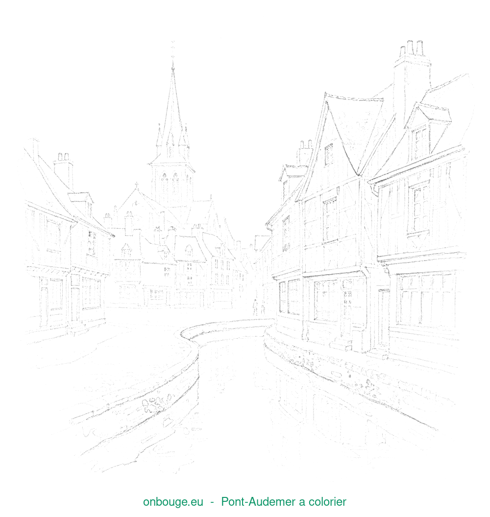 Coloriage de Pont-Audemer