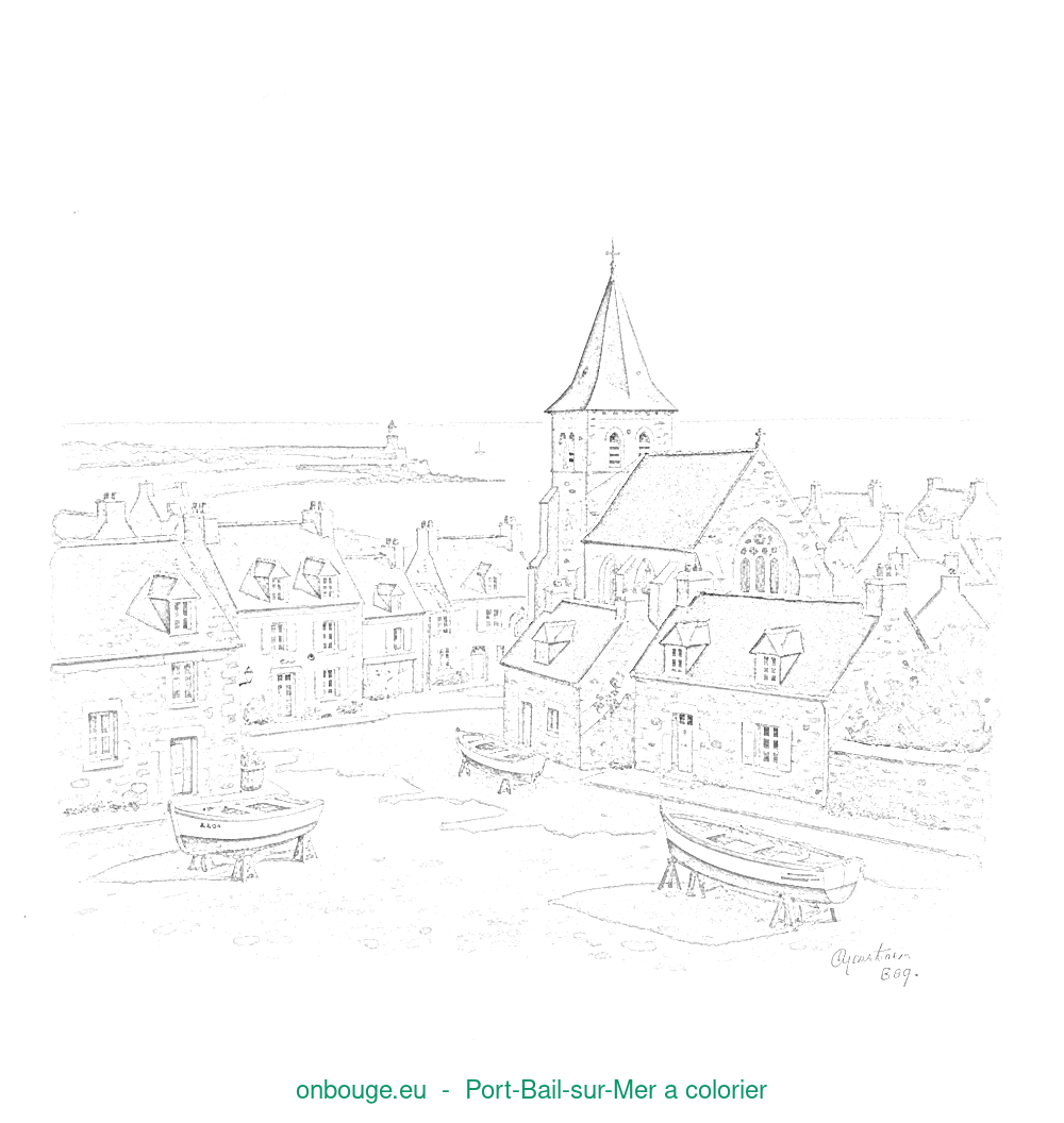 Coloriage de Port-Bail-sur-Mer