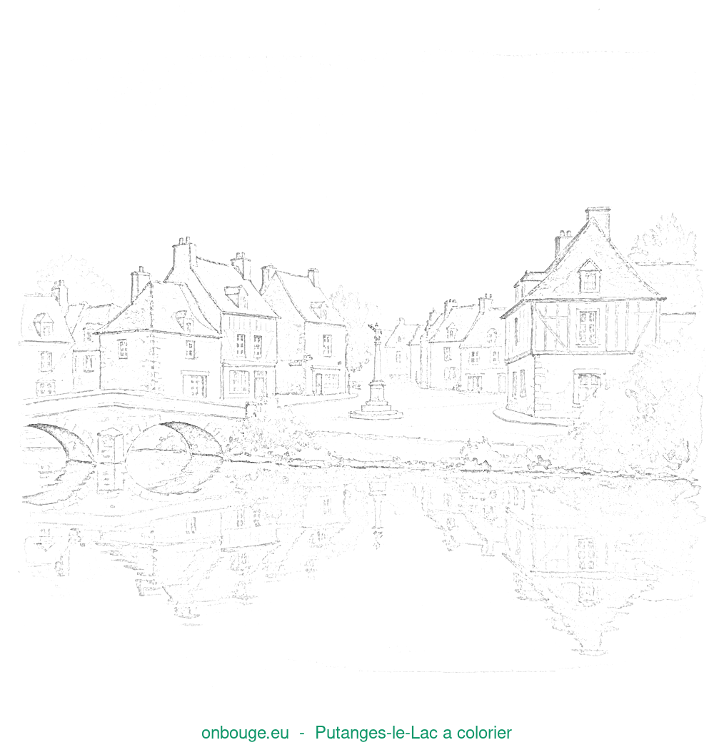 Coloriage de Putanges-le-Lac