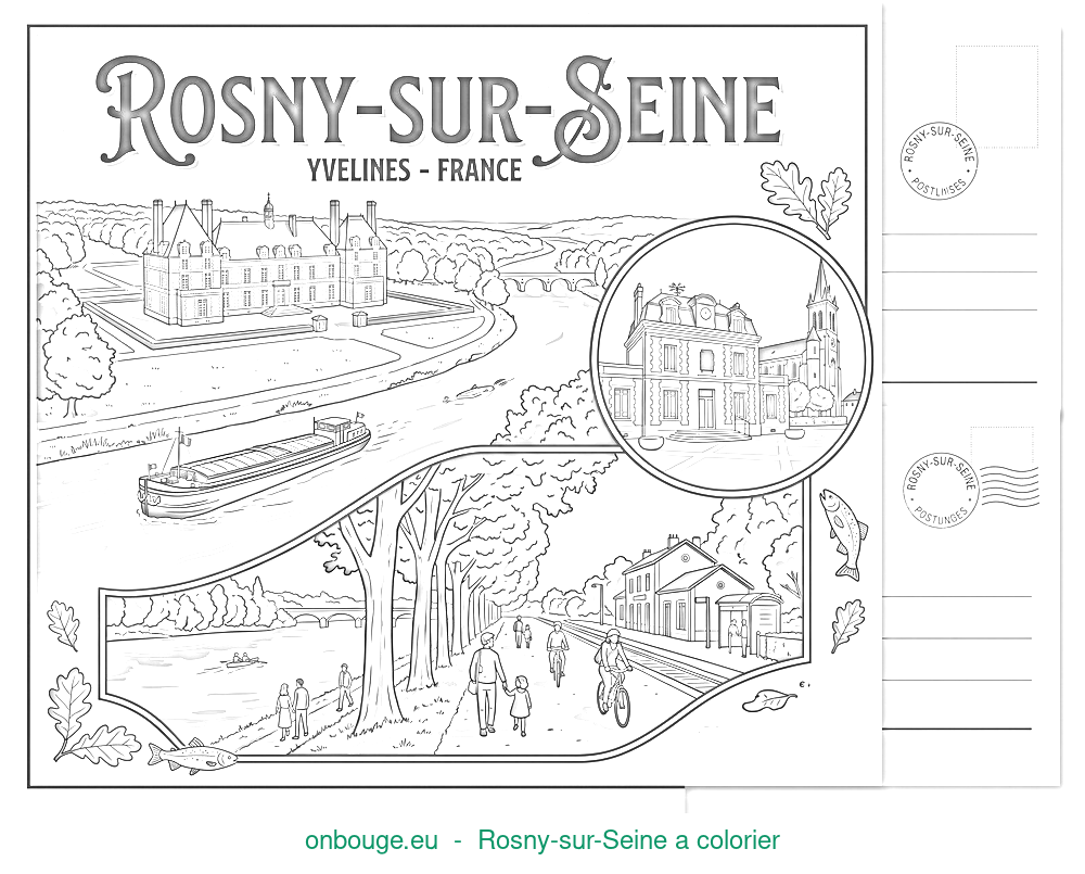 Coloriage de Rosny-sur-Seine