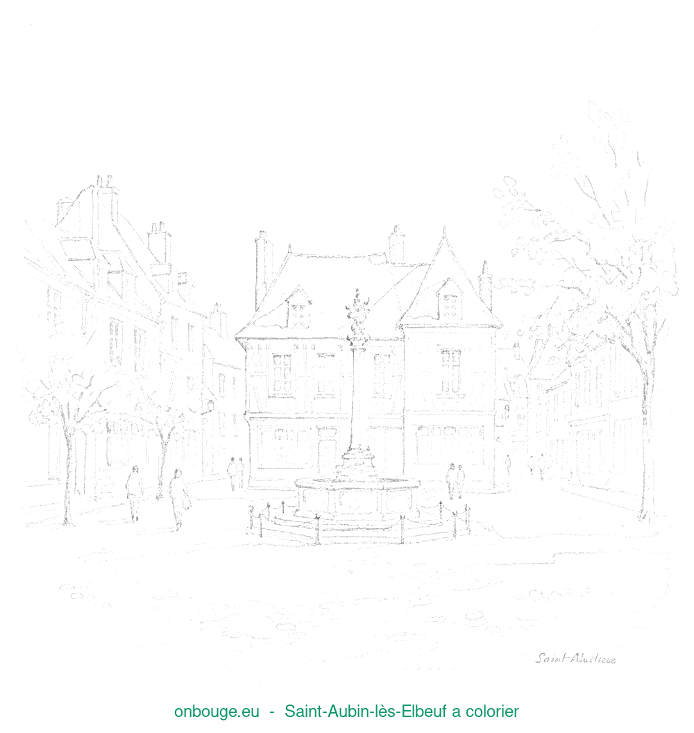 Coloriage de Saint-Aubin-lès-Elbeuf