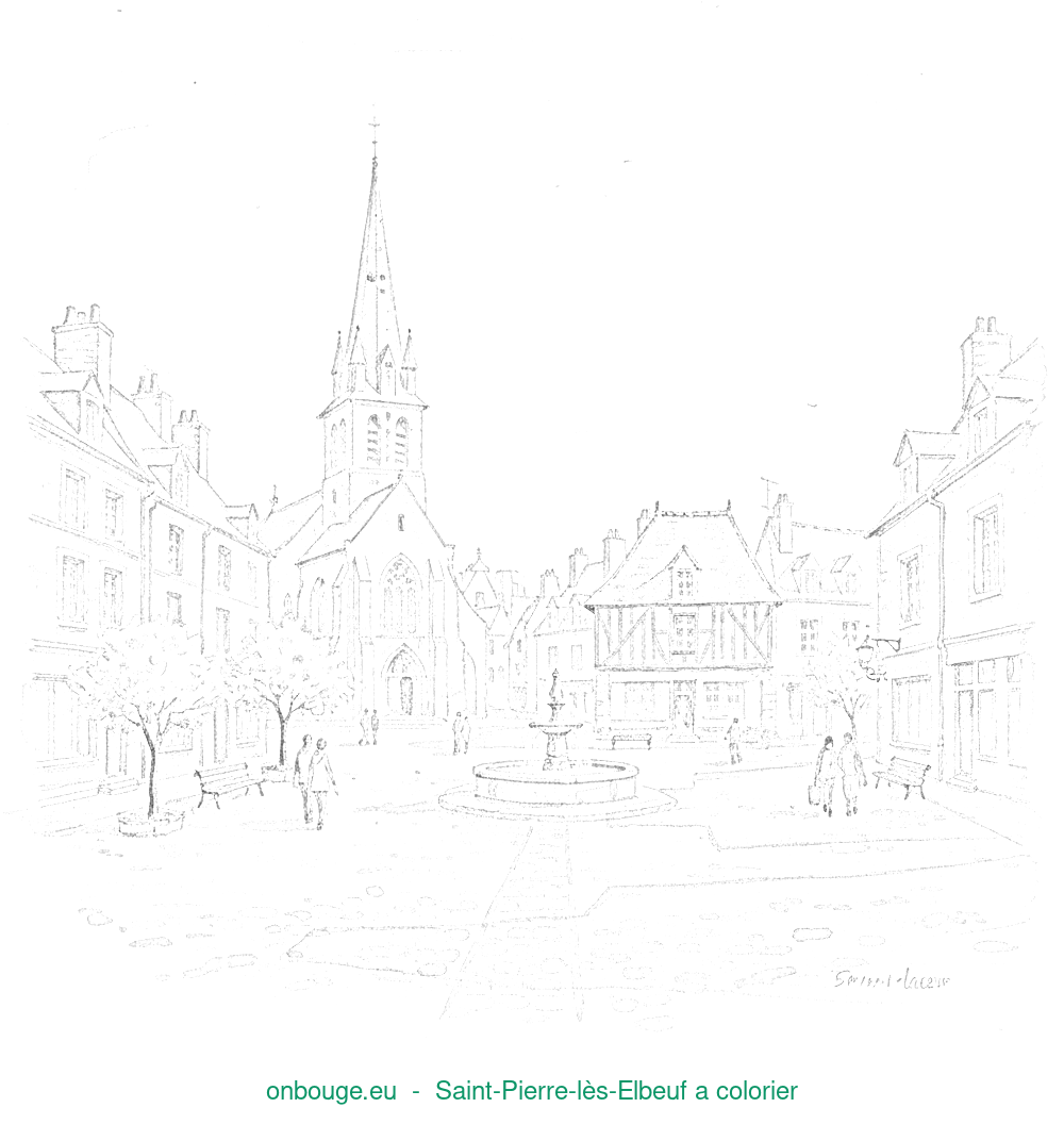 Coloriage de Saint-Pierre-lès-Elbeuf