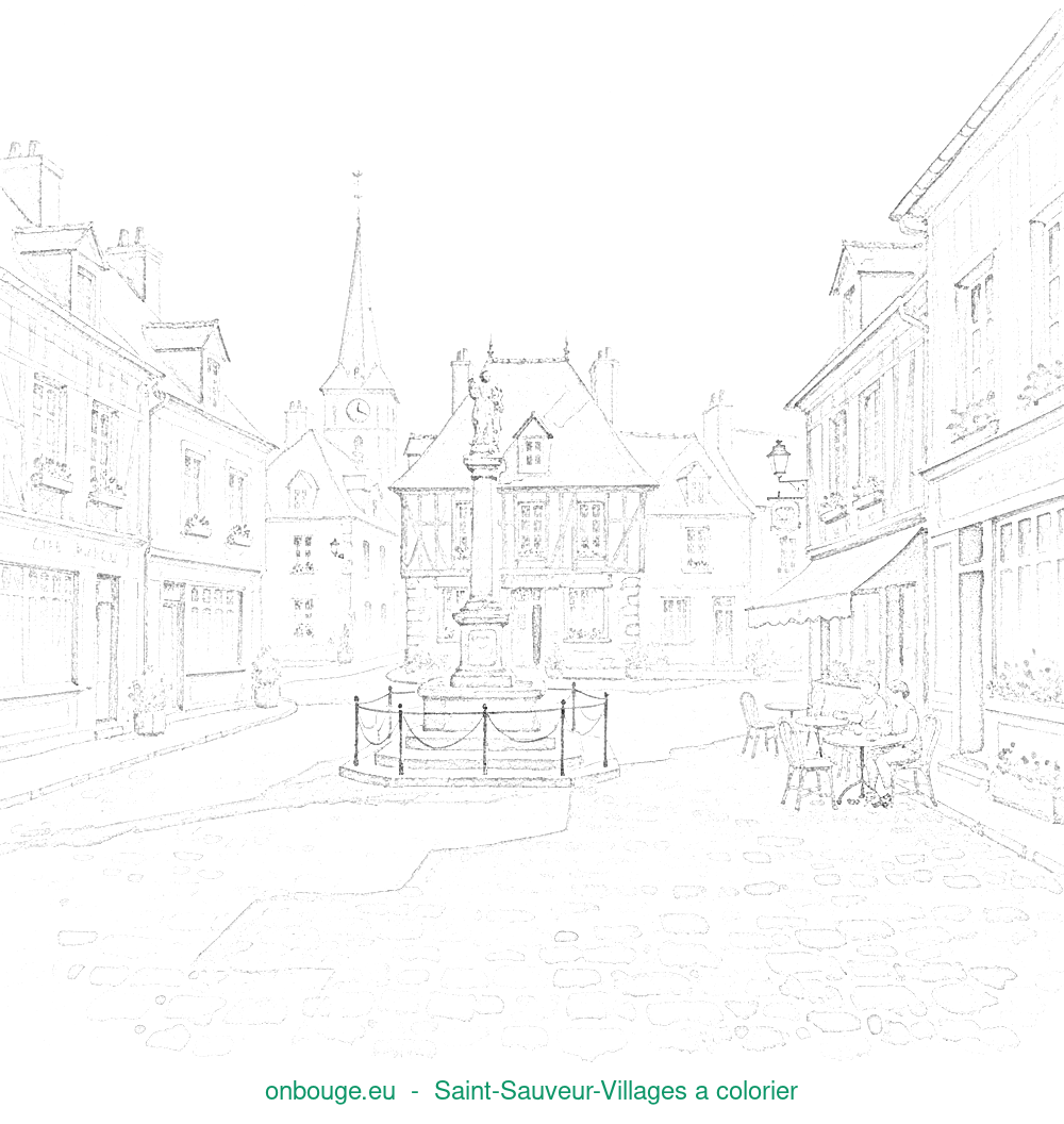 Coloriage de Saint-Sauveur-Villages