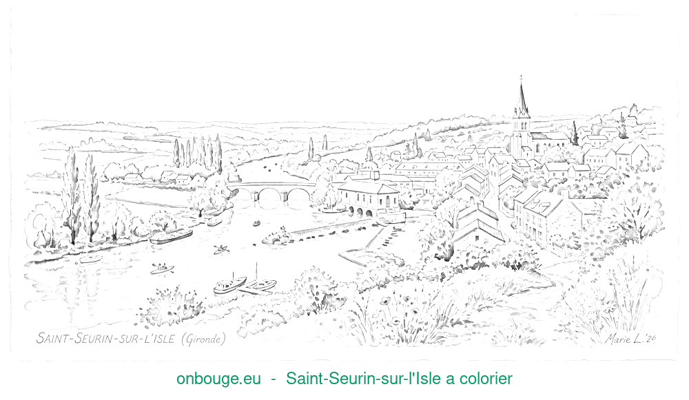 Coloriage de Saint-Seurin-sur-l'Isle