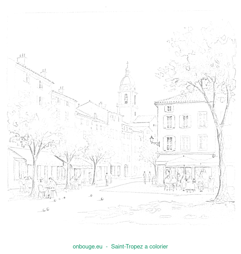 Coloriage de Saint-Tropez