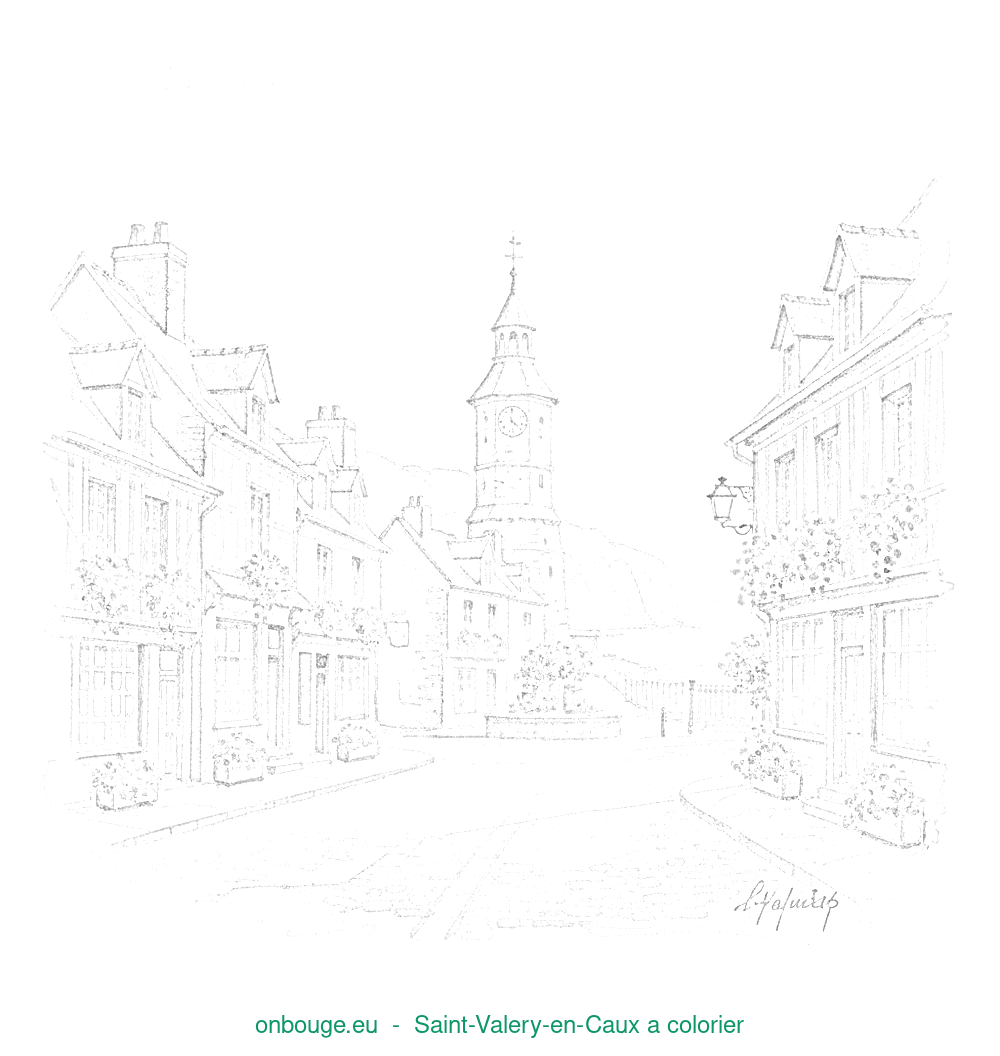 Coloriage de Saint-Valery-en-Caux