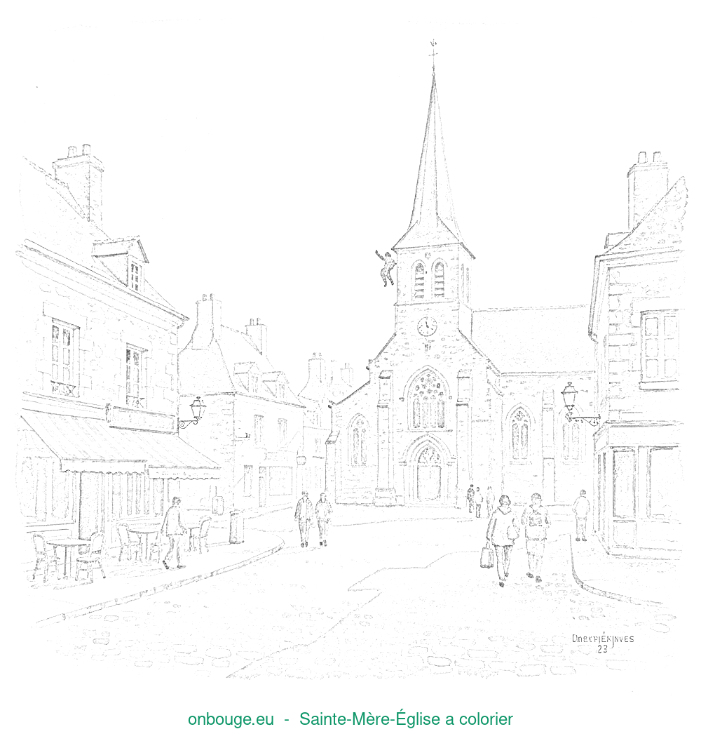 Coloriage de Sainte-Mère-Église