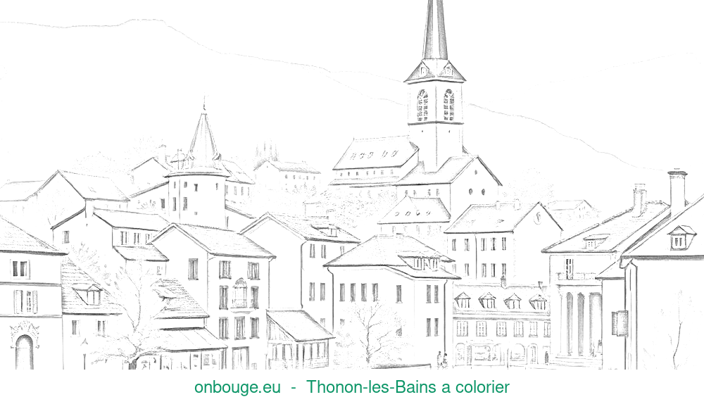 Coloriage de Thonon-les-Bains