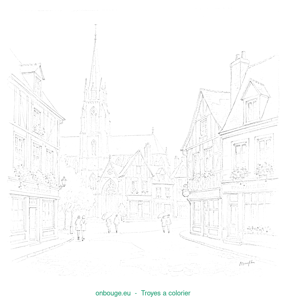 Coloriage de Troyes